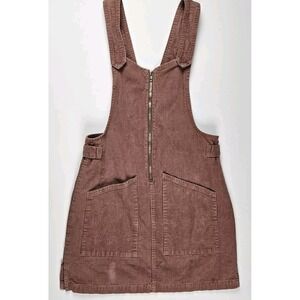 Wild Fable Womens Pink Corduroy Overall Dress Size S Western Coquette